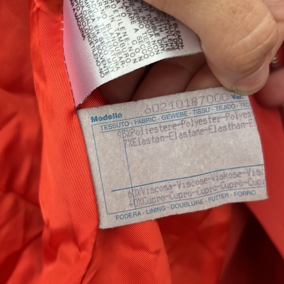 MaxMara Red Jacket Size 8 US - Picture 11 of 12